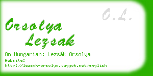 orsolya lezsak business card